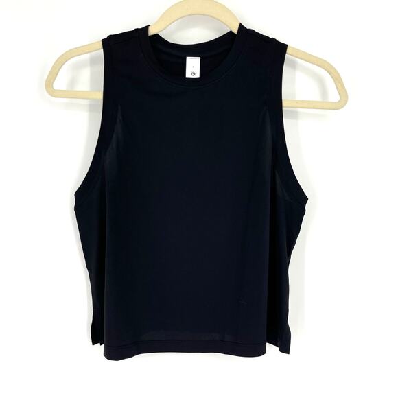 lululemon athletica Tops - Lululemon Ultralight Waist Length Tank Top Black Size 6